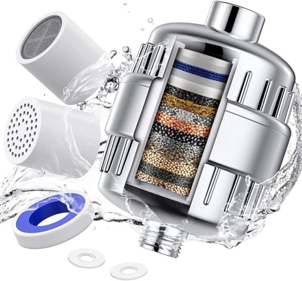 hardwaterfillter7 فلتر دش 25 مرحلة فائق الأداء للمياه العسرة