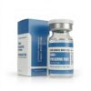 Vial of NAD+ Preserve Free solution next to its blue and white box, labeled 10 mL single-dose vial, for medical use